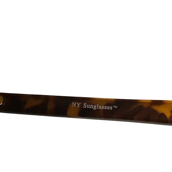 Round Rhinestone Studded Tortoise Shell Sunglasses By NY Sunglasses Metro - Picture 6 of 7